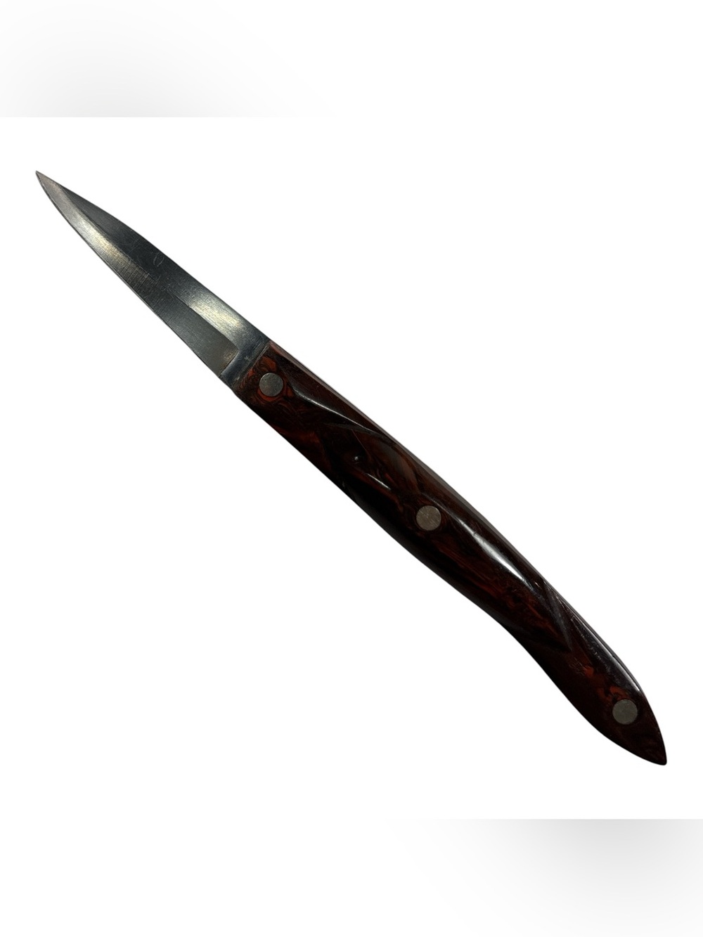 Vintage CUTCO #1720 Paring Knife  Classic Brown Marbled Handle Made in USA